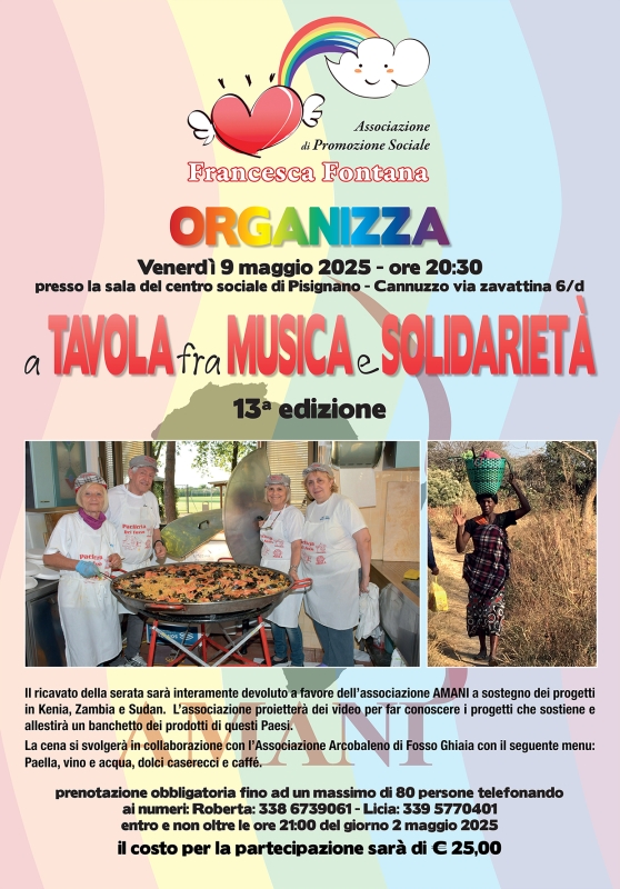 13° edizione di A tavola tra musica e solidarietà